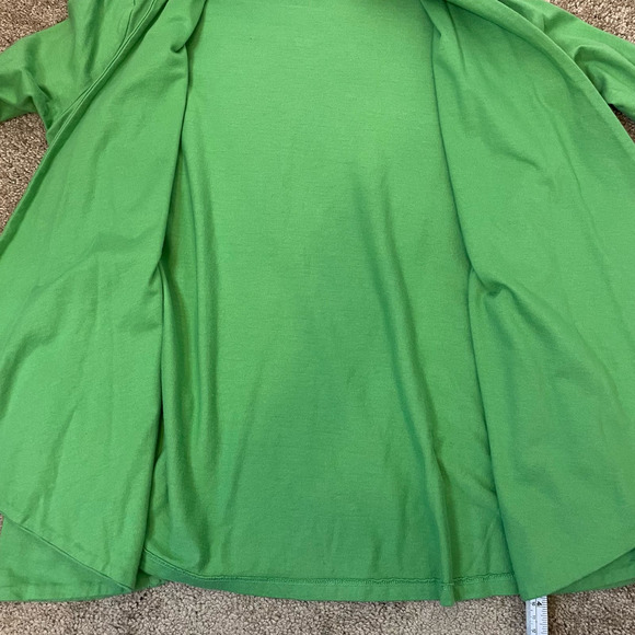 Charter Club Open Front Cardigan Green Women's Size M 3/4 sleeves cotton modal - Picture 6 of 8